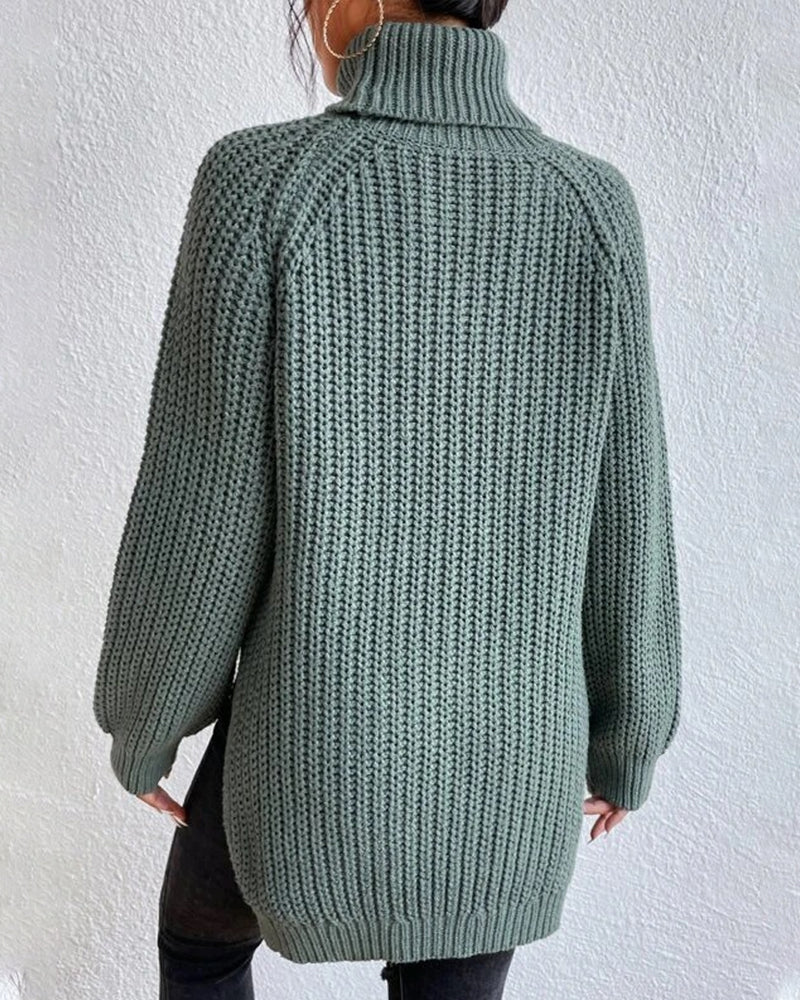 Women’s Chunky Knit Turtleneck Sweater