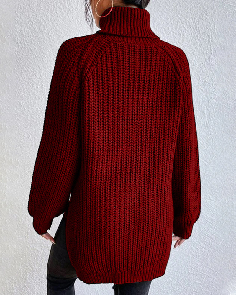 Women’s Chunky Knit Turtleneck Sweater