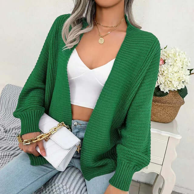 Women’s Relaxed Open-Front Knit Cardigan