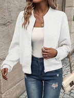 Women’s Textured Zip-Up Cardigan