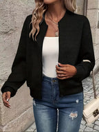 Women’s Textured Zip-Up Cardigan