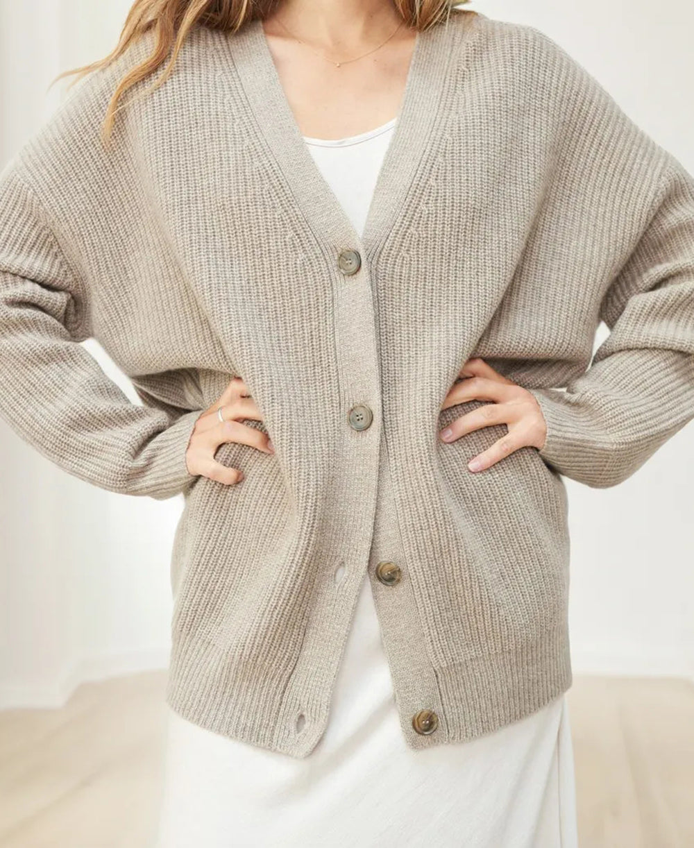 Women’s Cozy Ribbed Oversized Cardigan