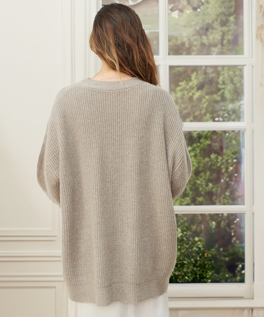 Women’s Cozy Ribbed Oversized Cardigan