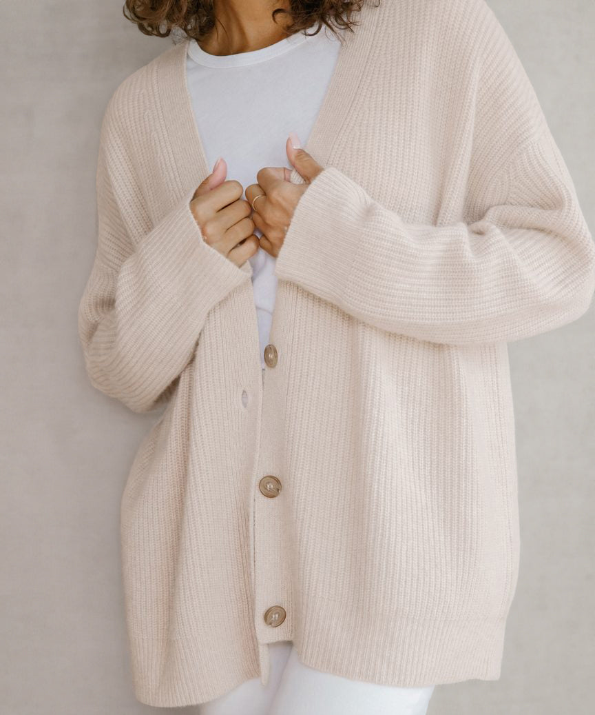 Women’s Cozy Ribbed Oversized Cardigan