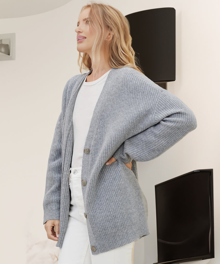 Women’s Cozy Ribbed Oversized Cardigan